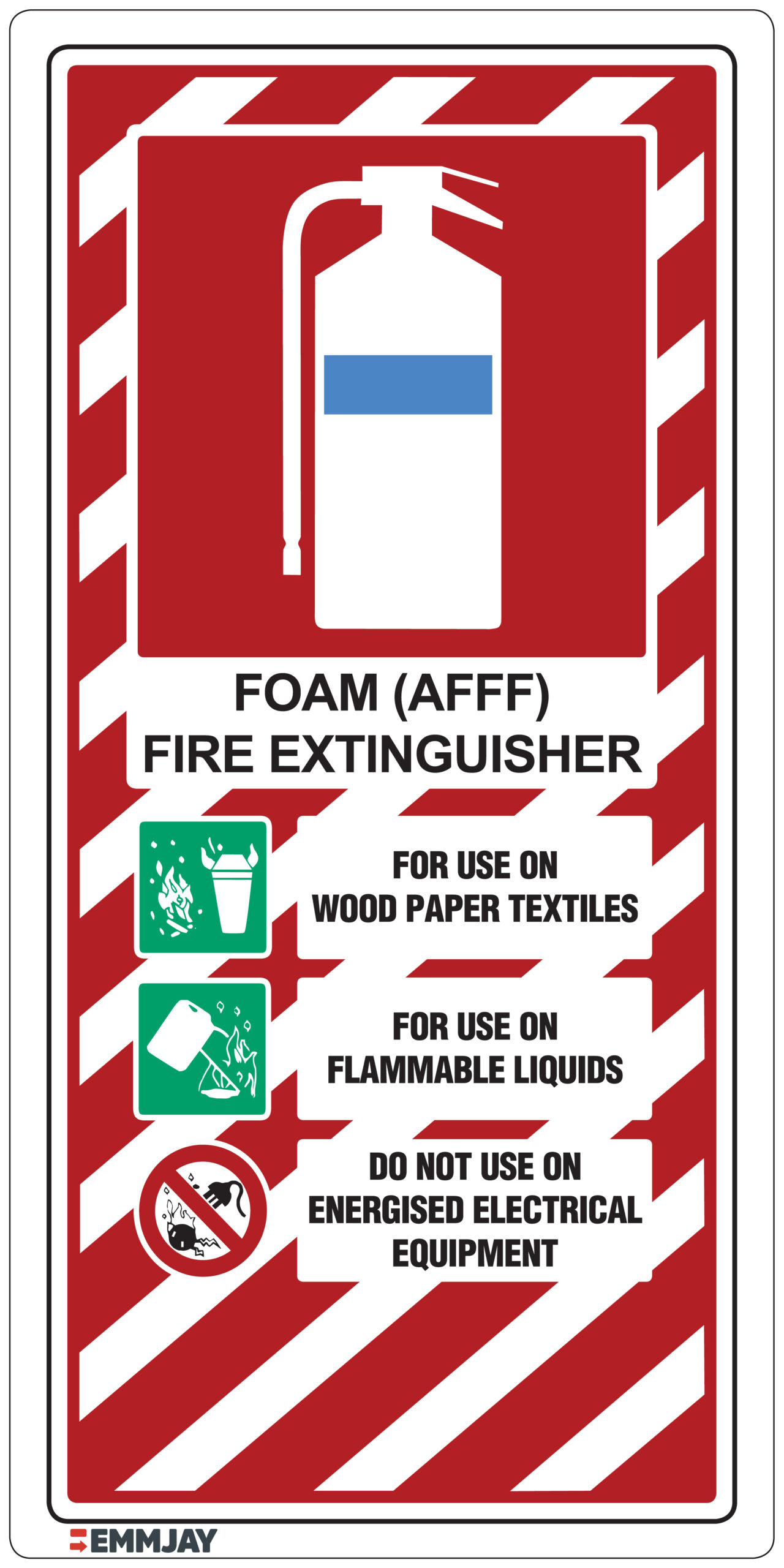 Workpalce Safety Signs - Emmjay - Fire Extinguishers - FOAM AFFF Sign