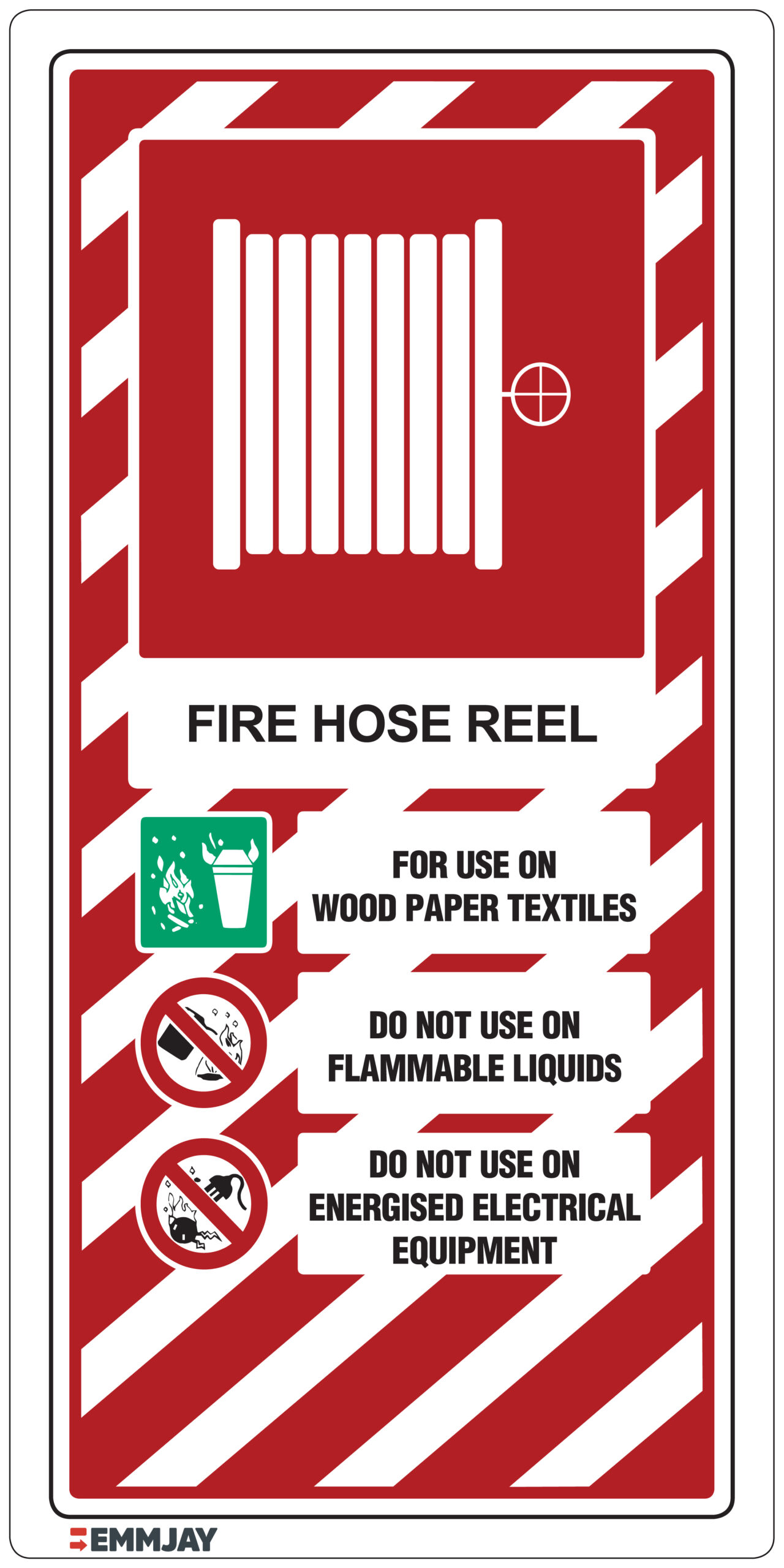 Workpalce Safety Signs - Emmjay - Fire Extinguishers - Fire Hose Reel Sign