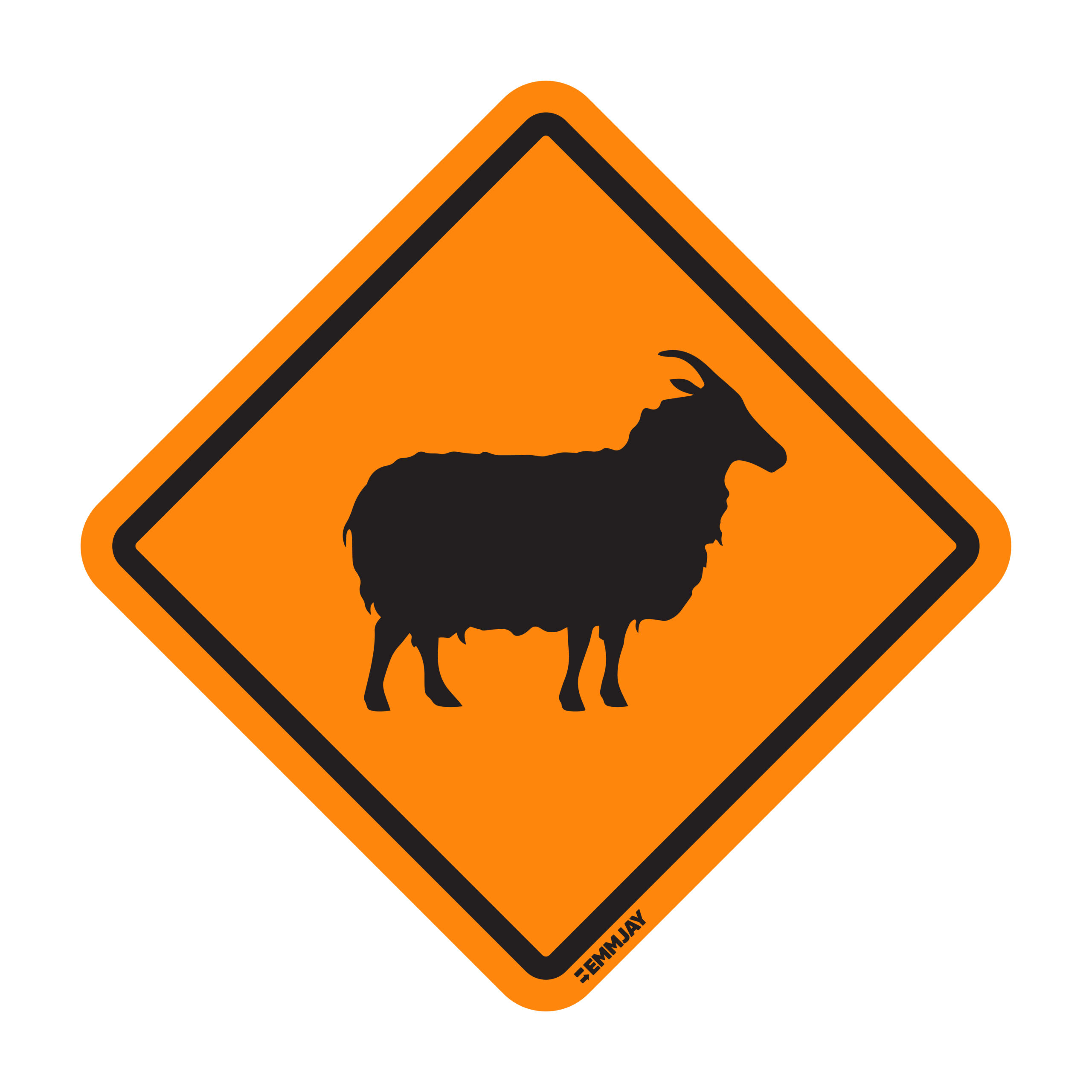 Workpalce Safety Signs - Emmjay - Sheep Triangle Sign