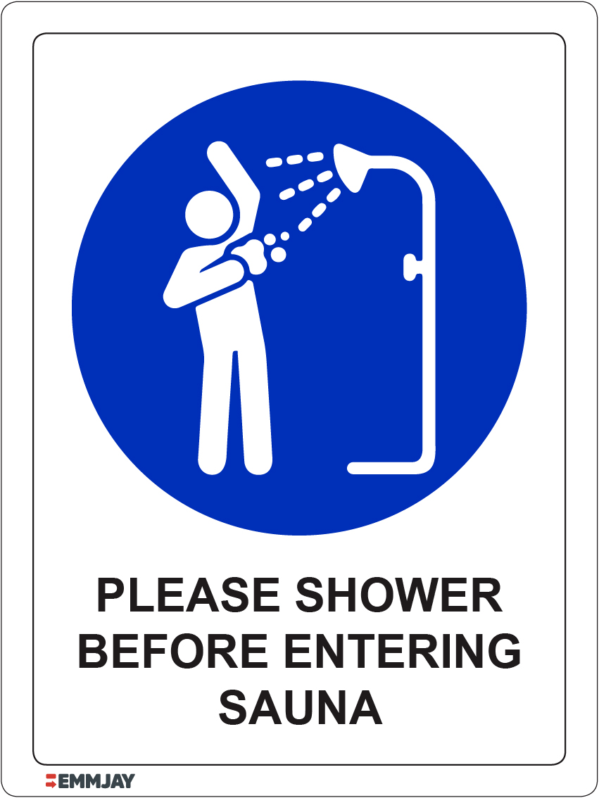 Workpalce Safety Signs - Emmjay - Please Shower Before Entering Sauna Sign