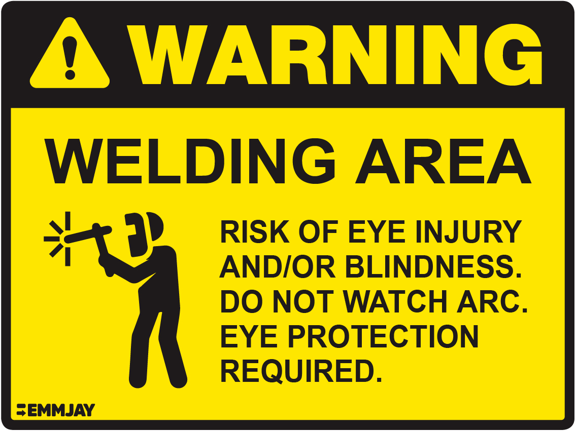 Workpalce Safety Signs - Emmjay - Warning Welding Area Sign